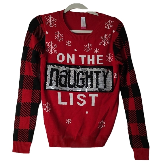 No Boundaries Ugly Christmas Sweater Size M (7-9) - Picture 1 of 5